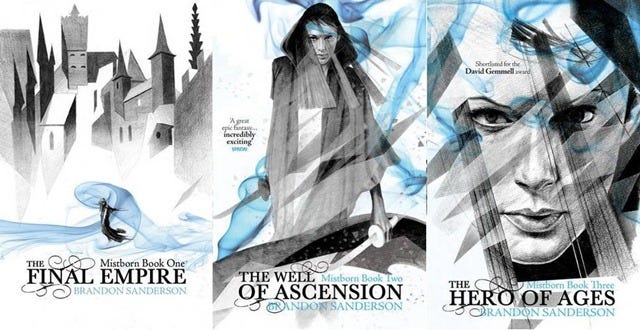 My year of trying to catch up on Sanderson's Cosmere books is