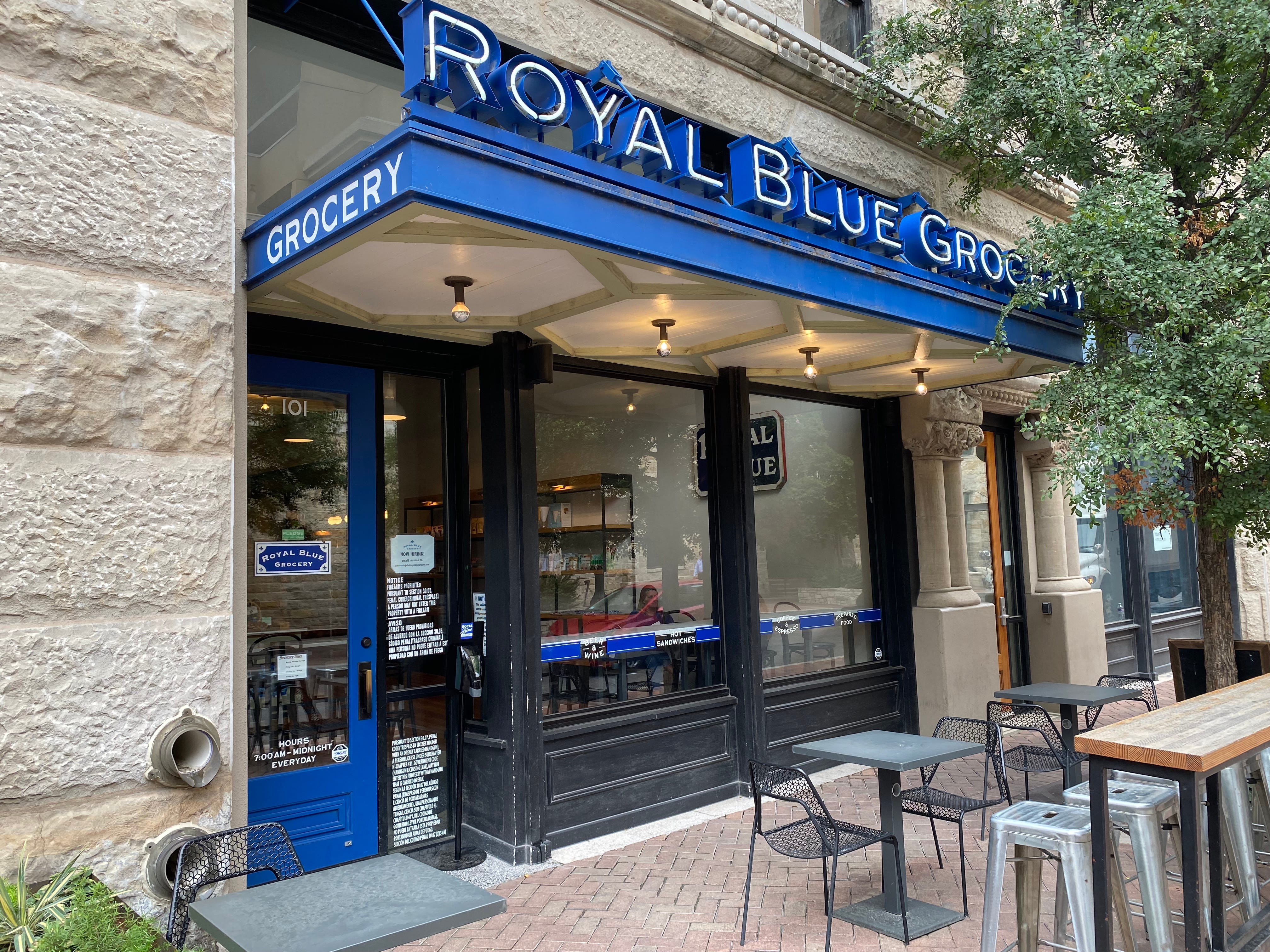 the Royal Blue Grocery on Houston Street and other energy centers