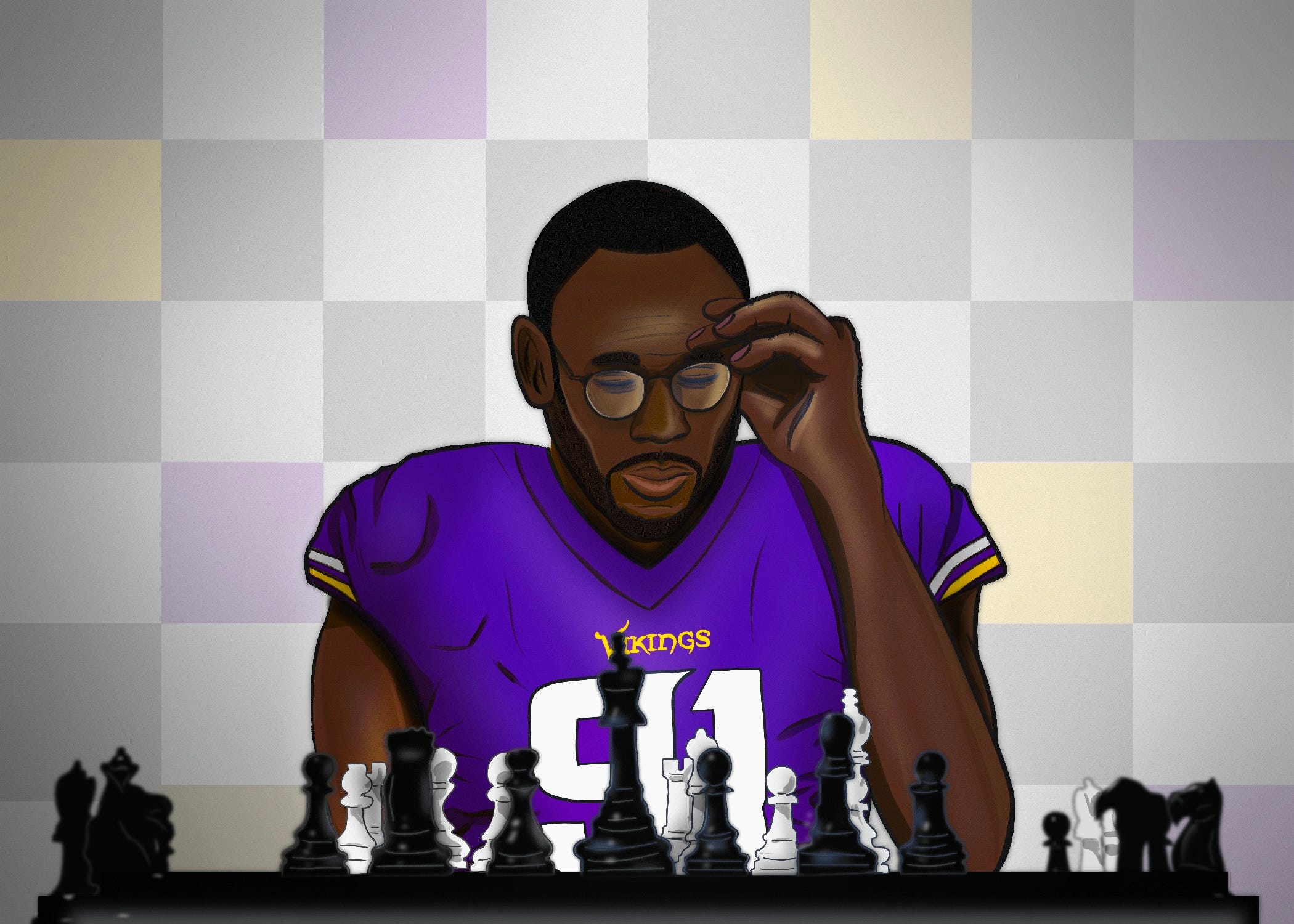 minnesota vikings chess set