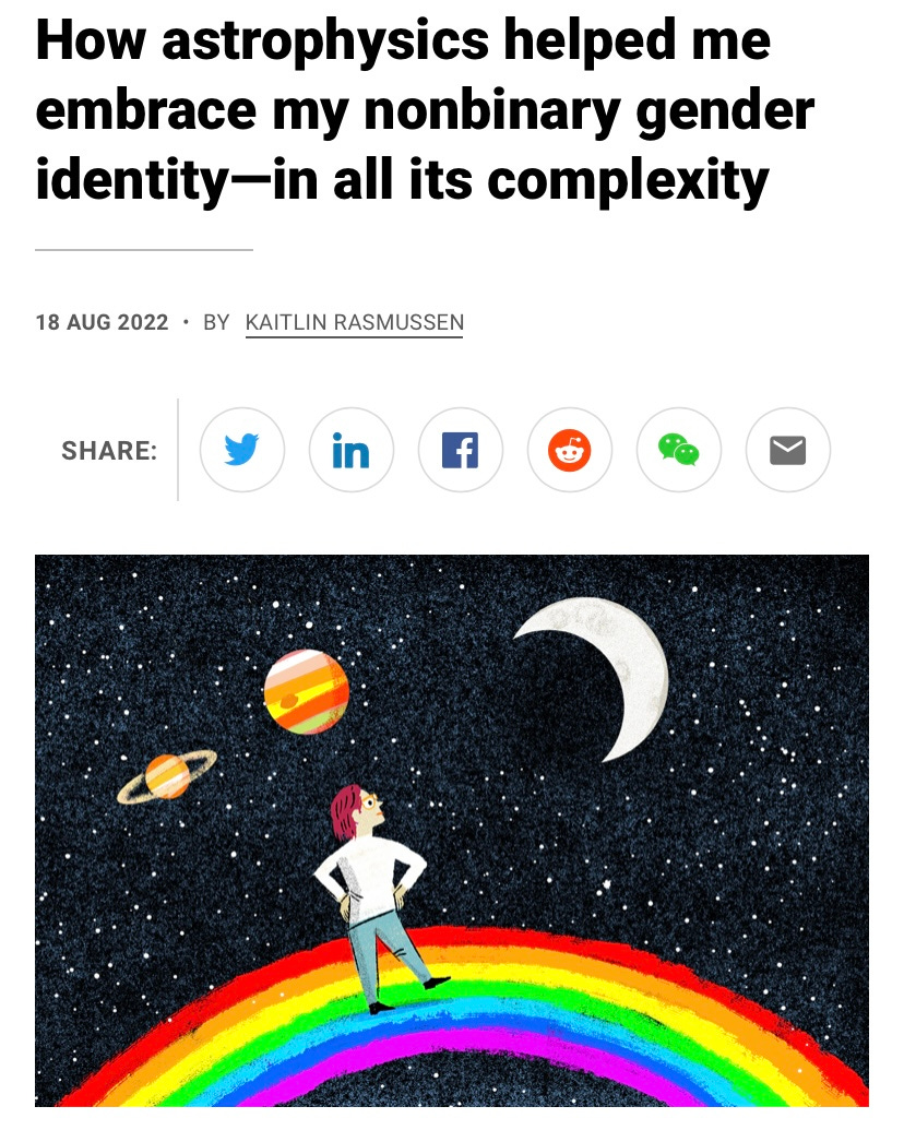 How astrophysics helped me embrace my nonbinary gender identity—in