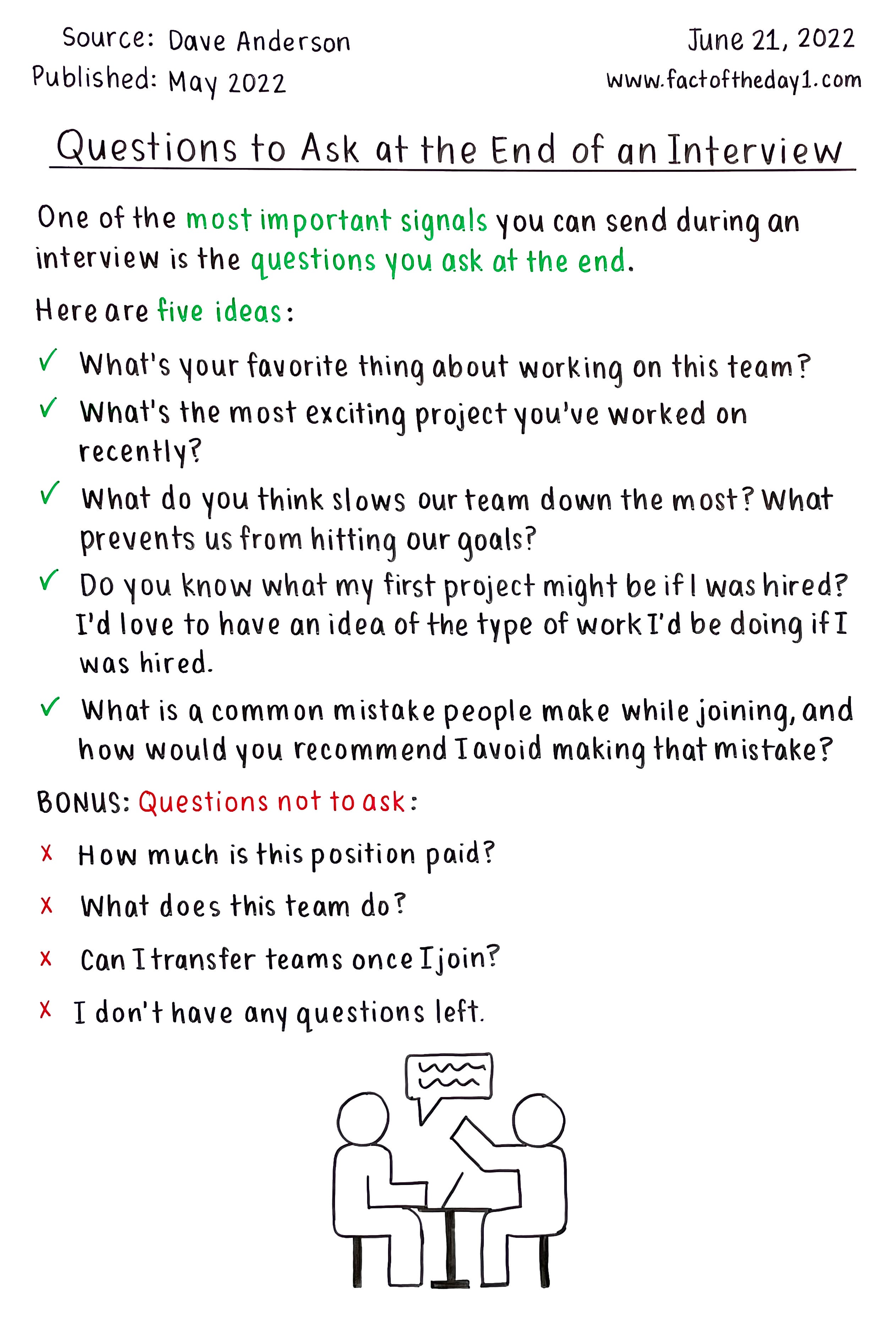 June 21 Questions To Ask At The End Of An Interview