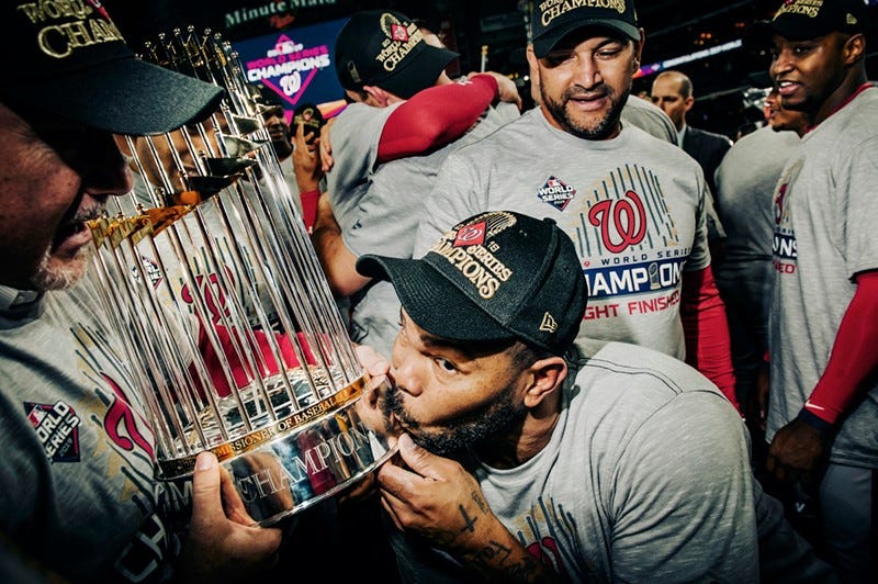 Just a couple of the World Series trophies.