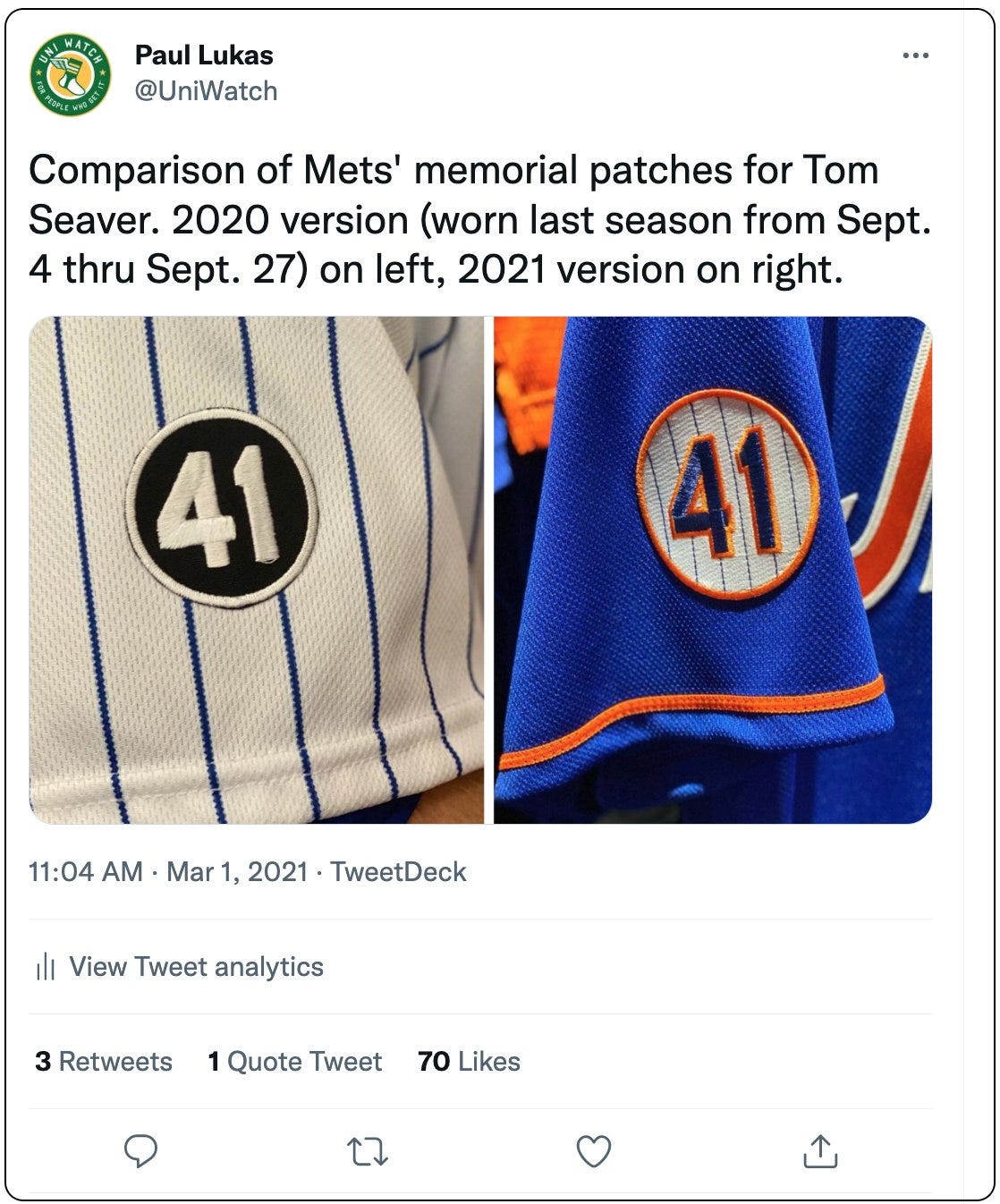 Tom Seaver New York Mets Grey Road Jersey w/ Team Patch Men's