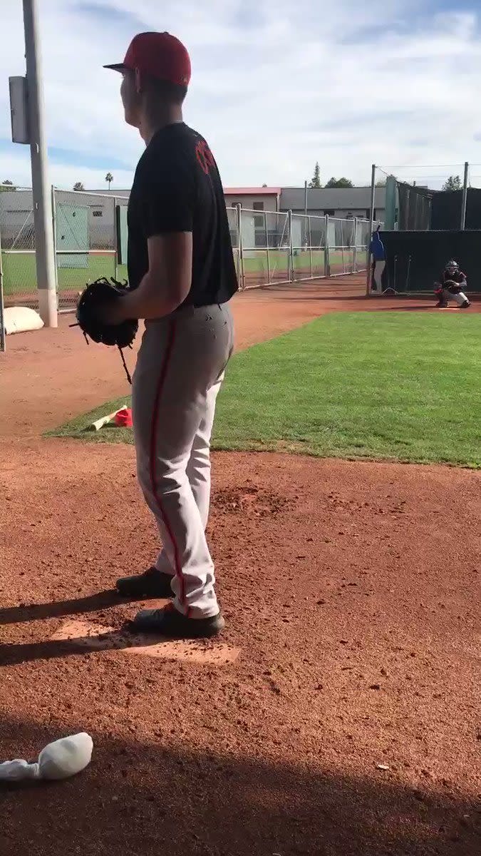 San Francisco Giants pitcher Brian Wilson (R) and catcher Eli