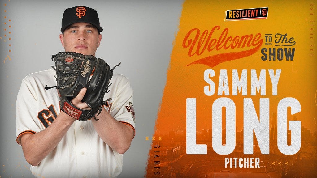 Sacramento's Sammy Long pitches for San Francisco Giants