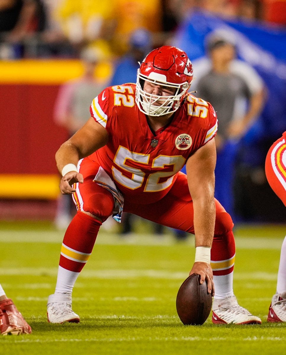 Kansas City Chiefs Linemen Creed Humphrey And Trey Smith Use T