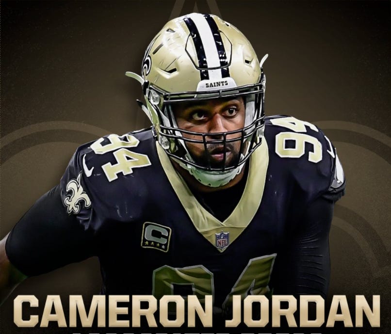 New Orleans Saints on X: Congrats to @CamJordan94 on being named the NFC  Defensive Player of the Week! 