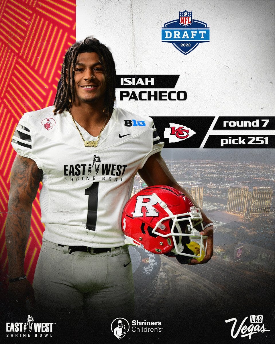 Kansas City Chiefs select Isiah Pacheco with No. 251 pick in 2022 NFL Draft