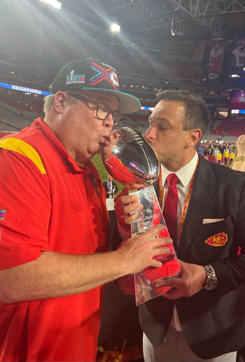 Kansas City Chiefs GM Brett Veach steals show with Super Bowl LVII