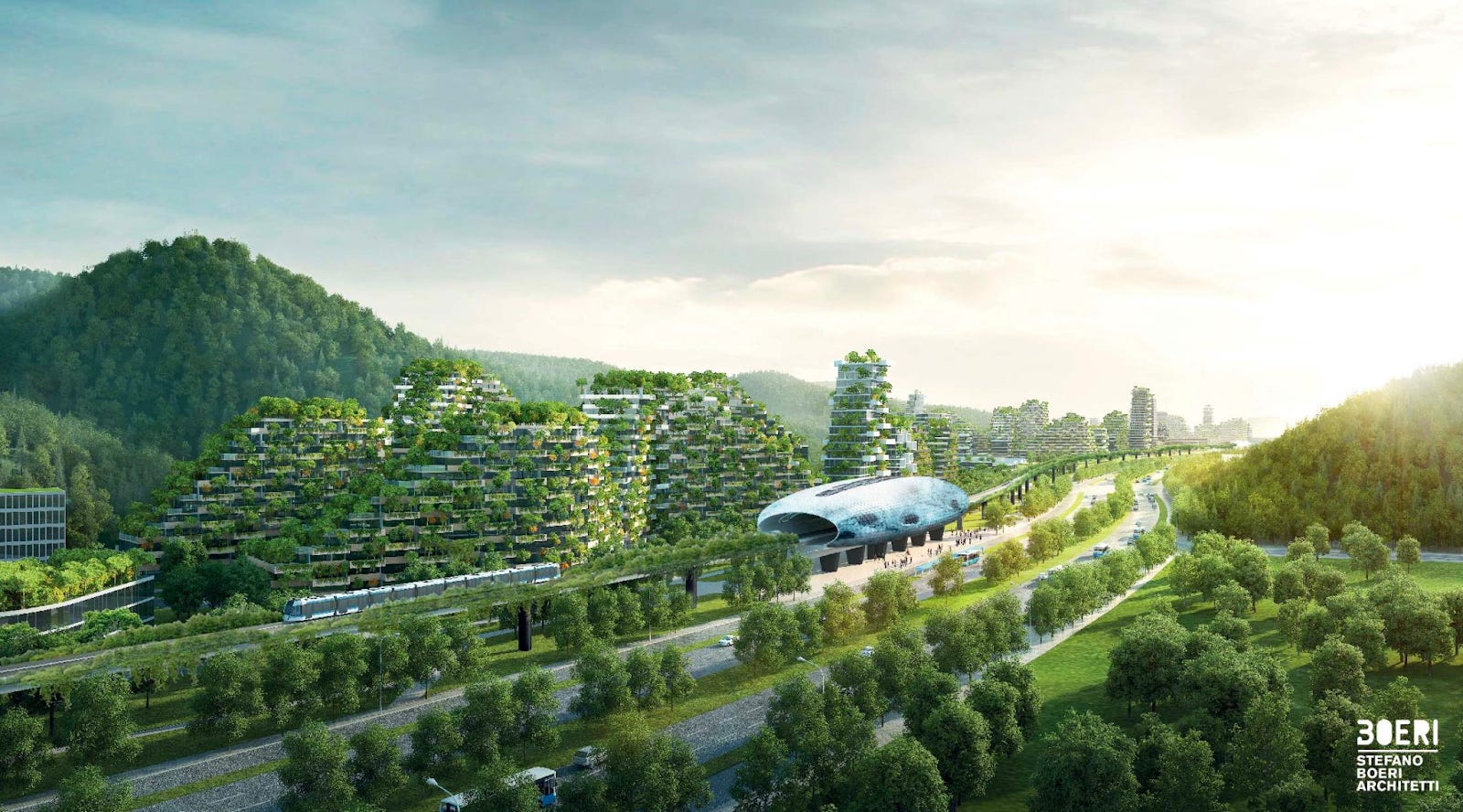 Solarpunk - European City Set to Transform Industrial Site Into Remarkable  Vertical Forest To push the city toward a more eco-friendly future,  Brussels is planning to build three vertical structures using recyclable