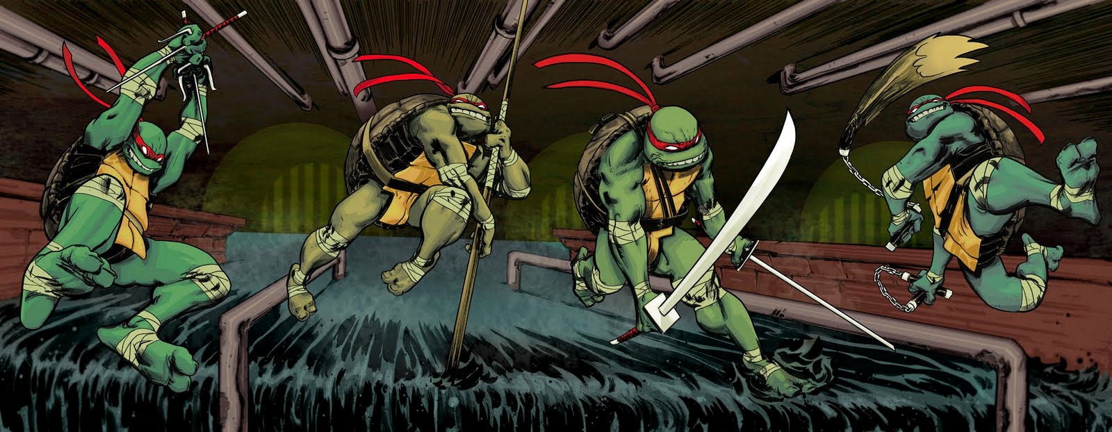 Lot de 6 armes tortues ninja mutantes adolescentes Viacom 2012