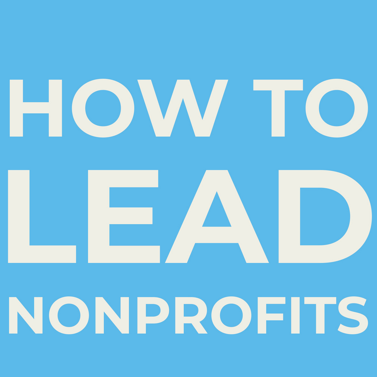 On Nonprofit Leadership