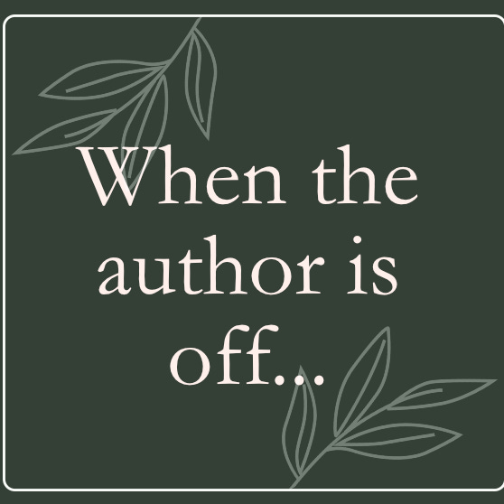 When the author is off...