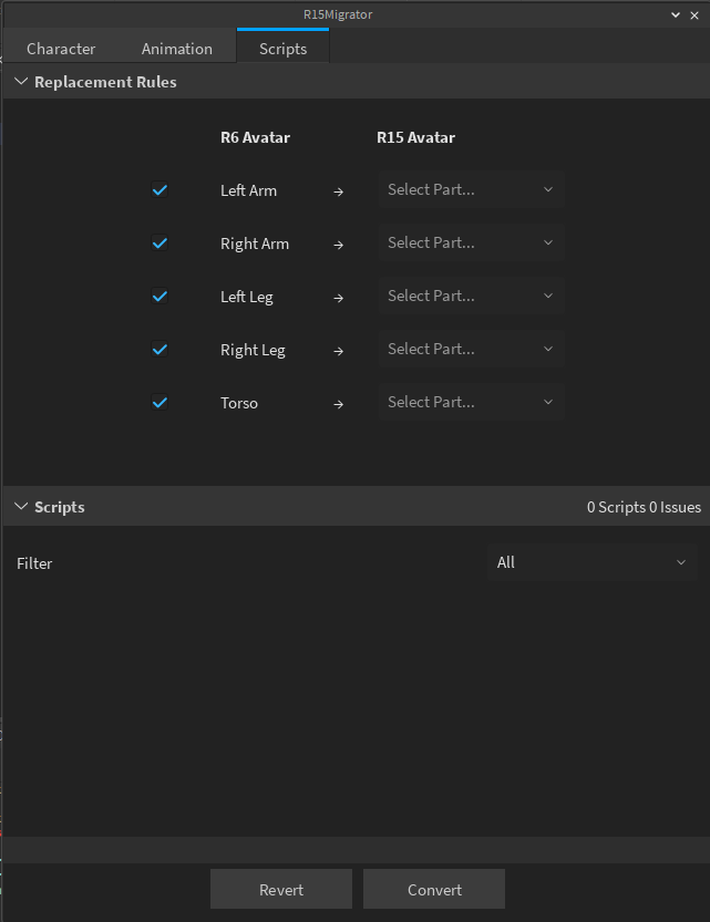 R6 to R15 Adapter [Beta]: Enable R15 Tech in R6 Experiences - Announcements  - Developer Forum