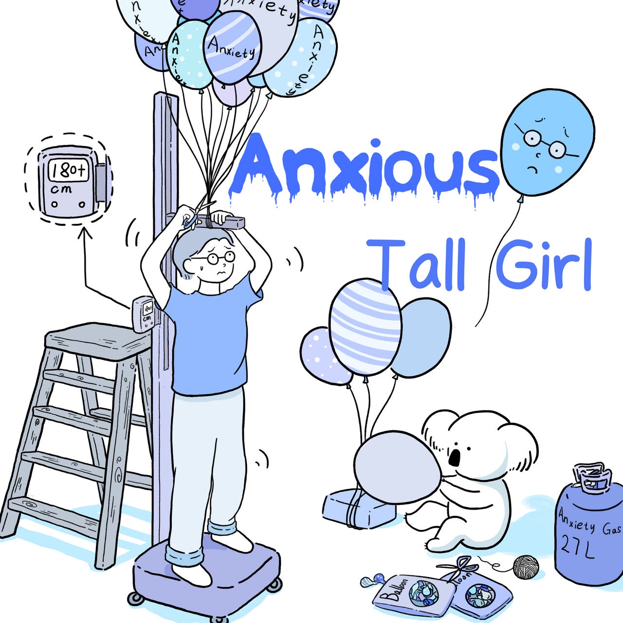 Artwork for Anxious Tall Girl Comic