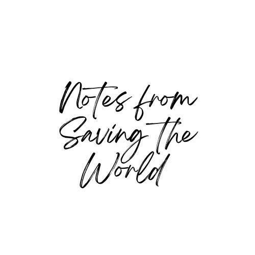 Artwork for Notes from Saving the World