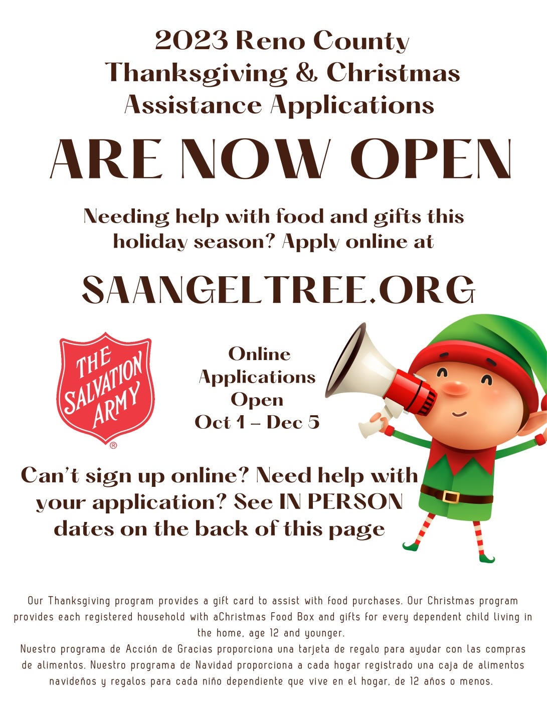 Salvation Army Angel Tree online applications open through December 5