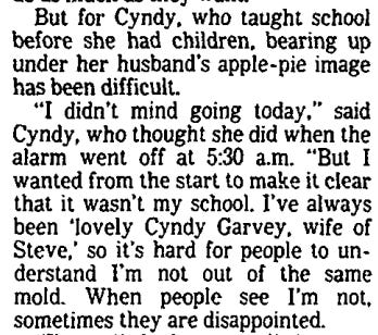 Who is Steve Garvey's ex-wife, Cyndy?