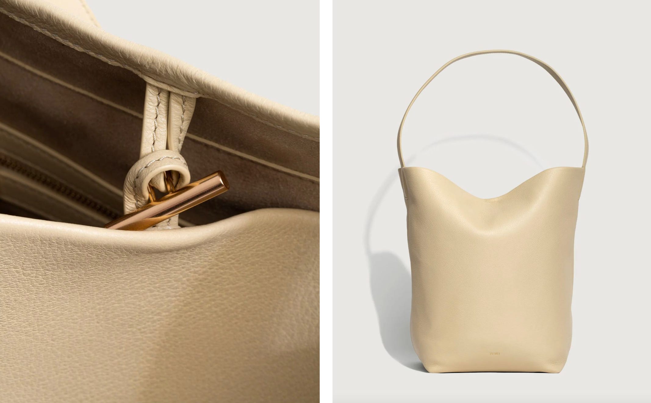 Aesther Ekme Mini Sac Sky Blue Tote Bag on model - i-D Concept Stores