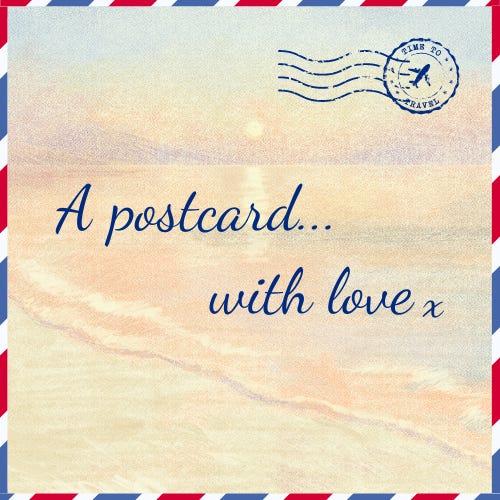 A postcard... with love logo