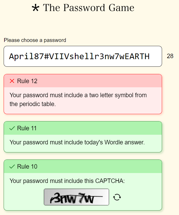 Roman numerals that multiply to 35, Password Game Rule 9 answers