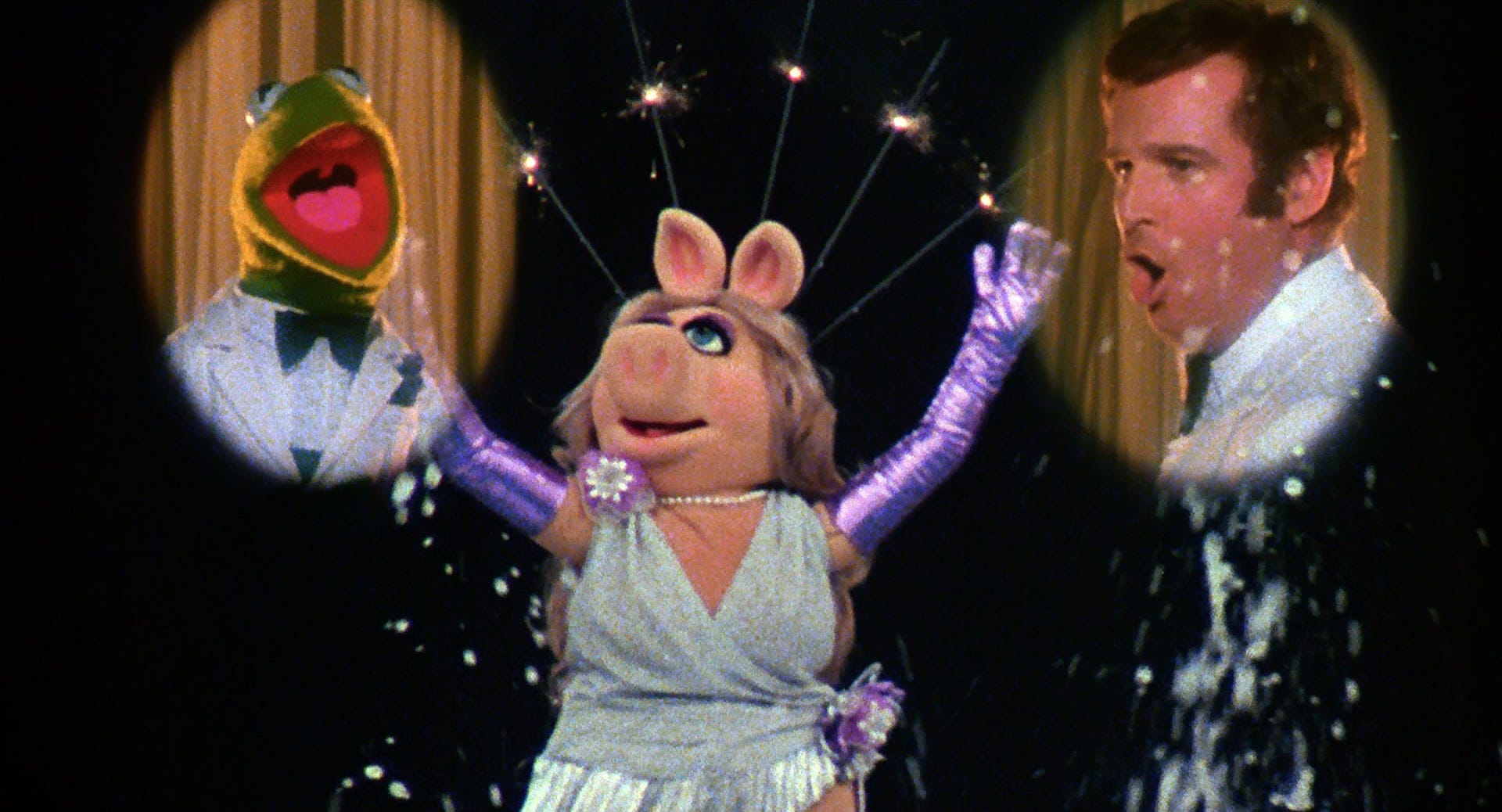 The Muppets — Miss Piggy hitches a ride in The Muppet Movie.