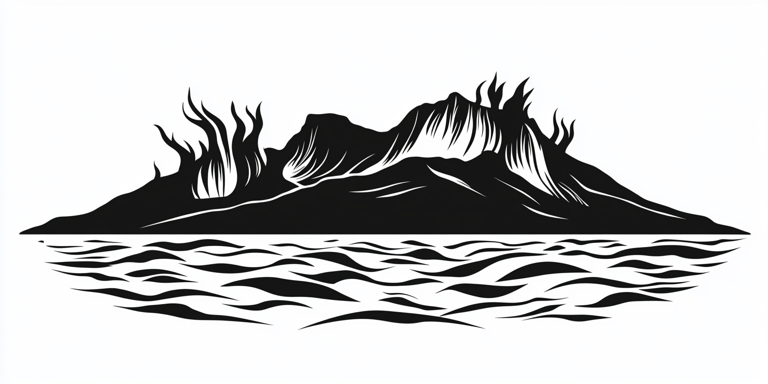 Fire and the mountain. - by K Sav