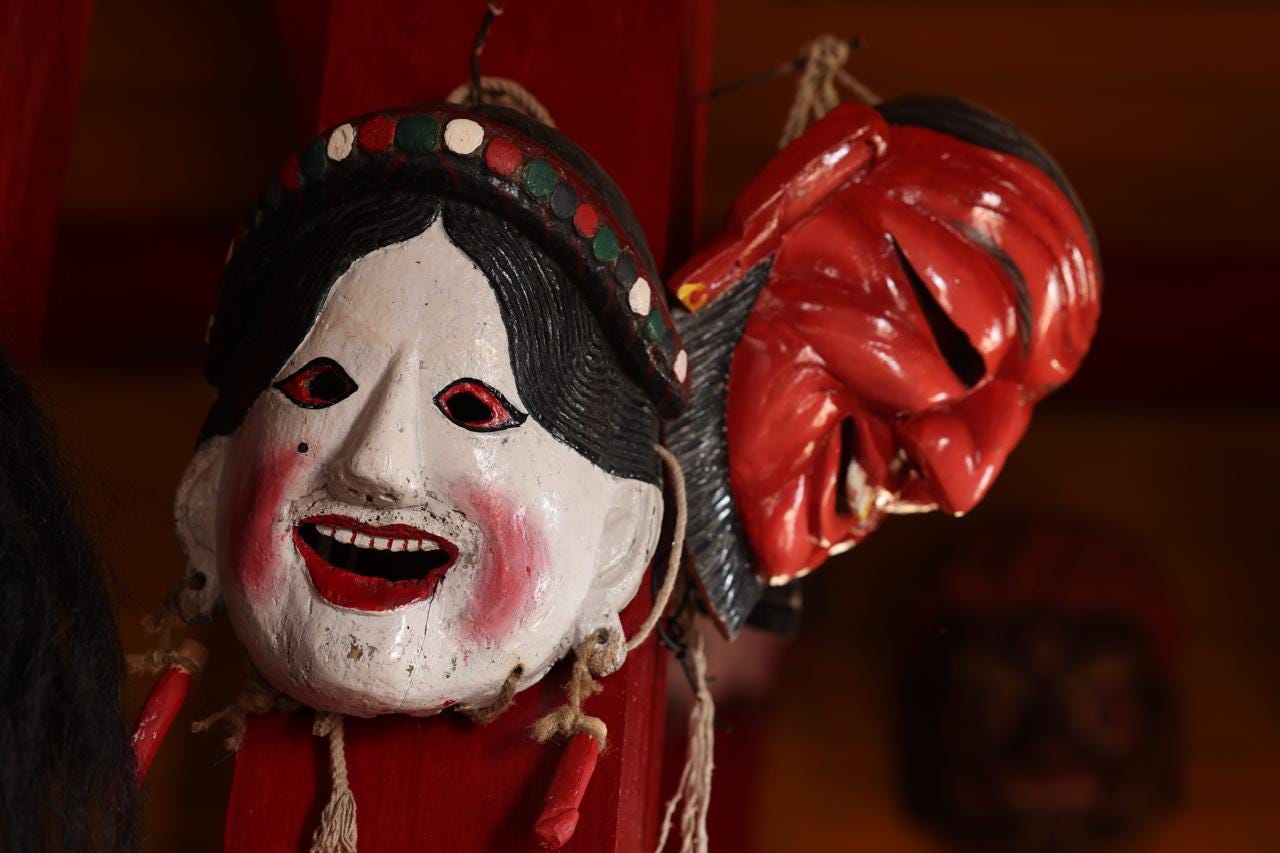 At Gelling Gompa near Tuting in Arunachal, masks stare out from another world, their painted faces carrying whispers of ritual, fear and faith in a land where the sacred still breathes through wood, colour and shadow.