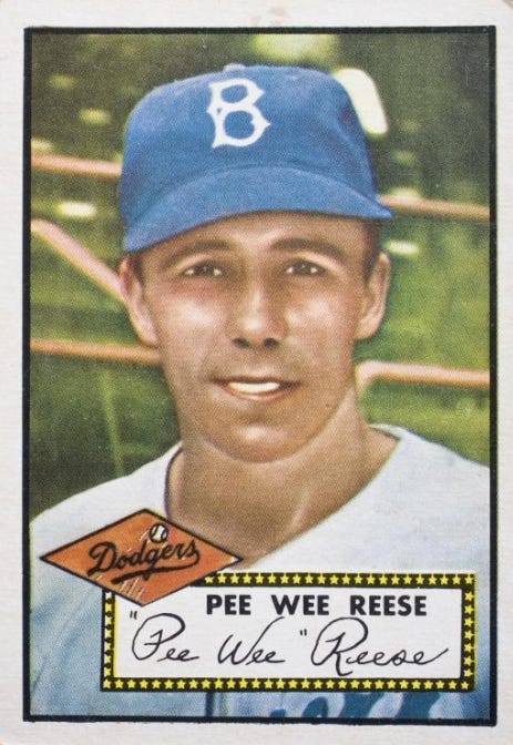 Maybe tomorrow we will all wear 42, then they won't be able to tell us  apart (Pee Wee Reese to Jackie Robinso…