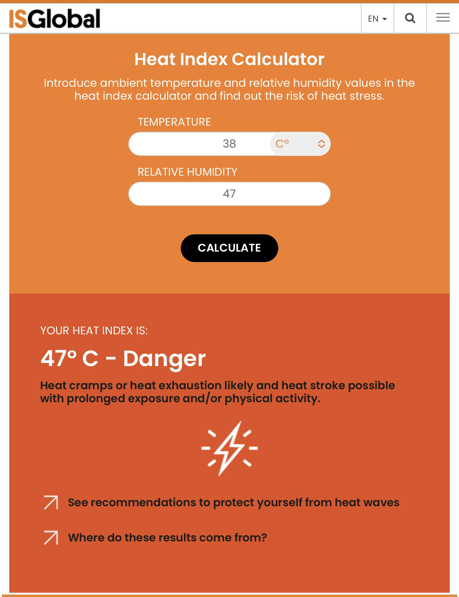 Heat Index Calculator