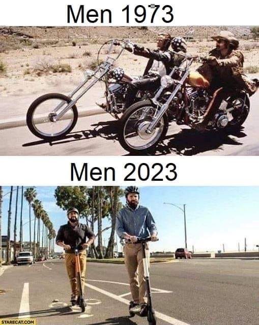 70s Porn Meme - Men in 1973 vs Men in 2023 - by Erik Kain - diabolical