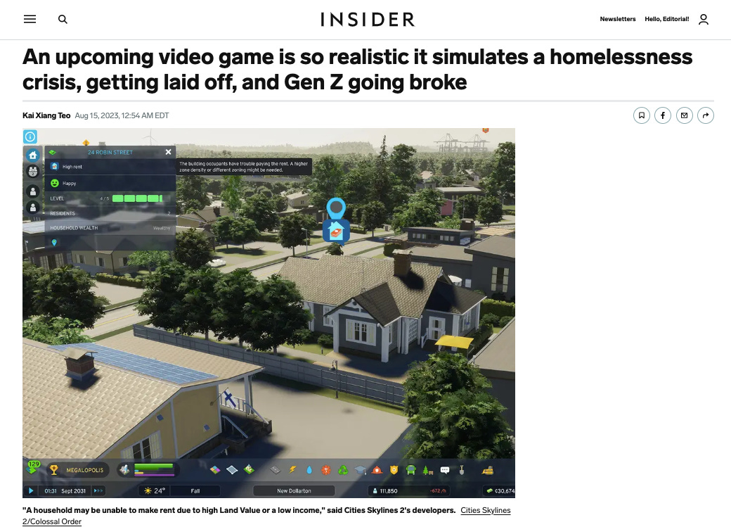 Video Game Simulates Homelessness, Layoffs and Gen Z Being Broke