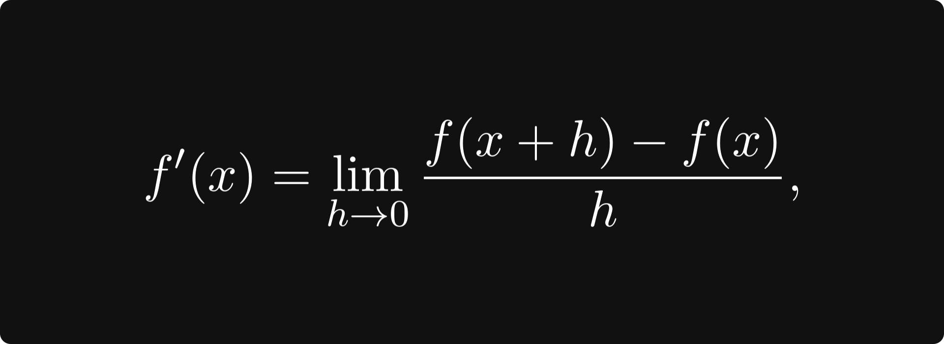 Derivative Definition