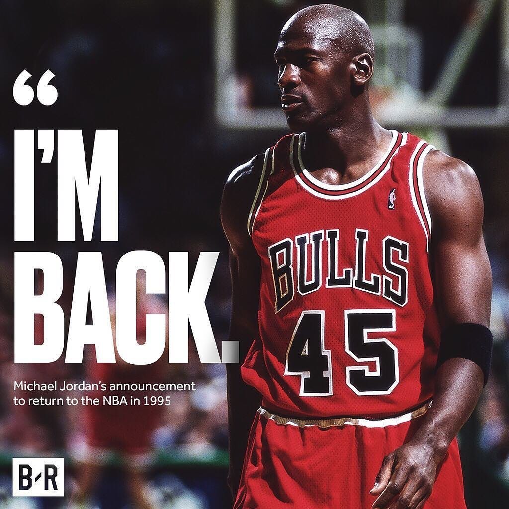 Michael Jordan ''comeback'' with the number 45