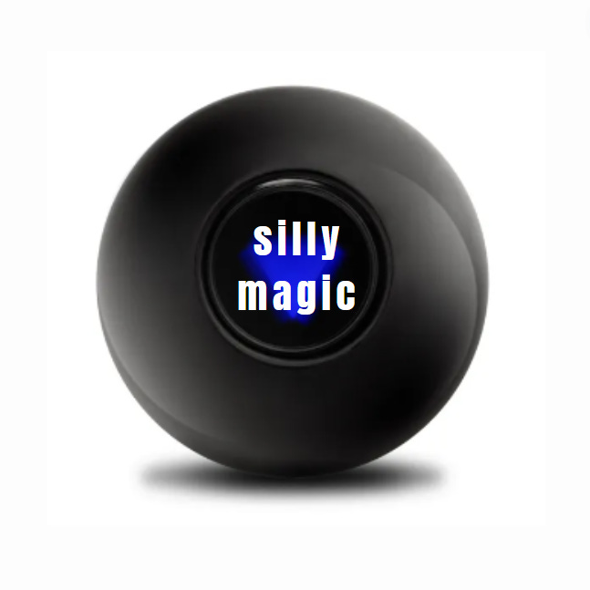 Silly Magic Eight Ball logo