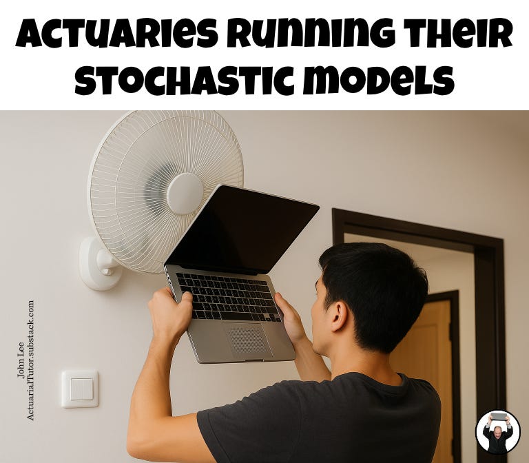 Actuaries running their stochastic models...