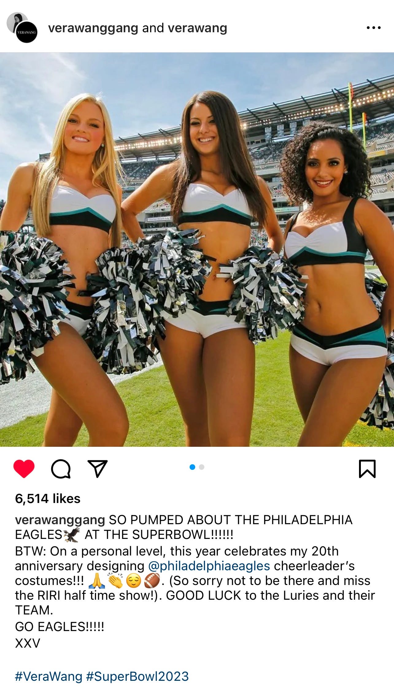 Philadelphia Eagles Cheerleaders Debut Vera Wang–Designed Uniforms