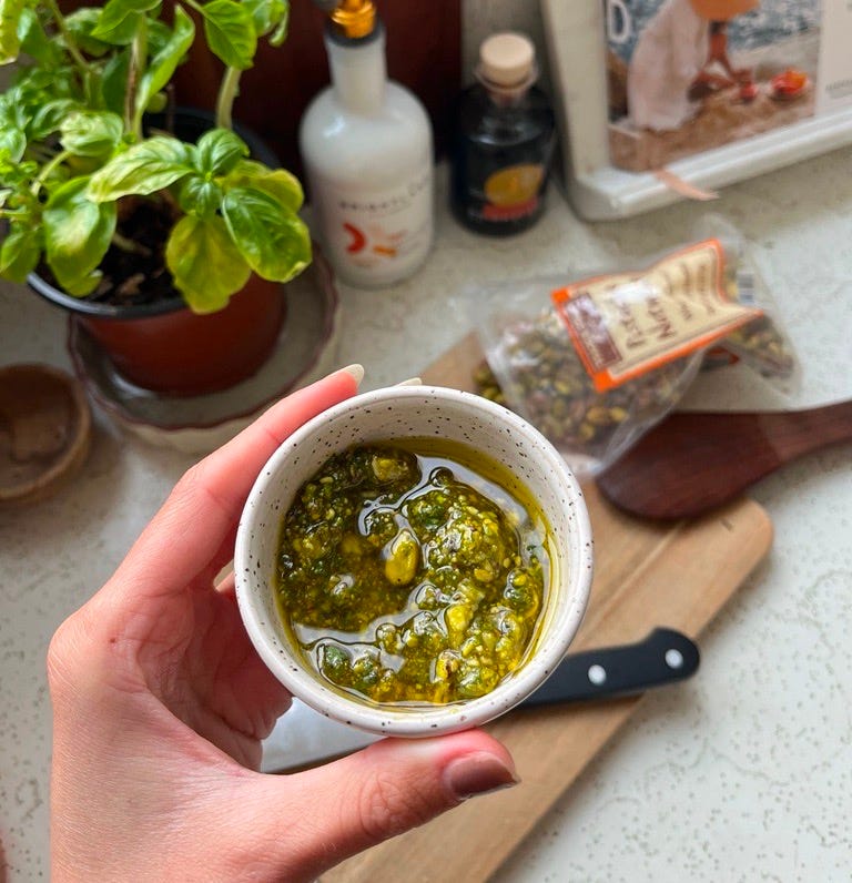 no. 4 let's make pistachio pesto and meyer lemon pasta