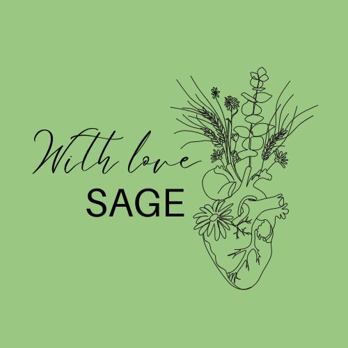 With Love, Sage logo