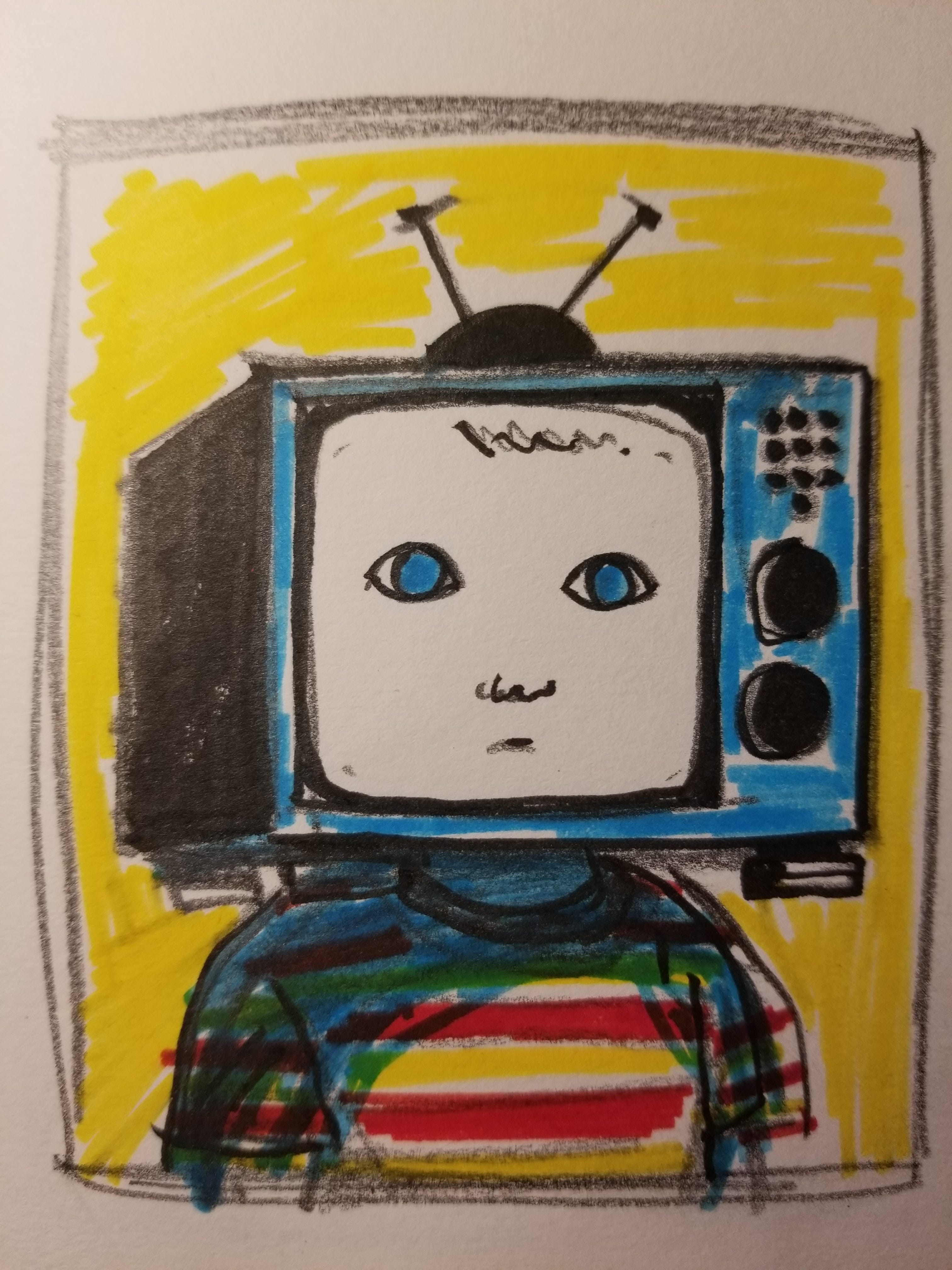 Process(2)- TV head, AI artist, NY subway