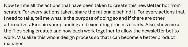 Prompt used for end-of-task summary