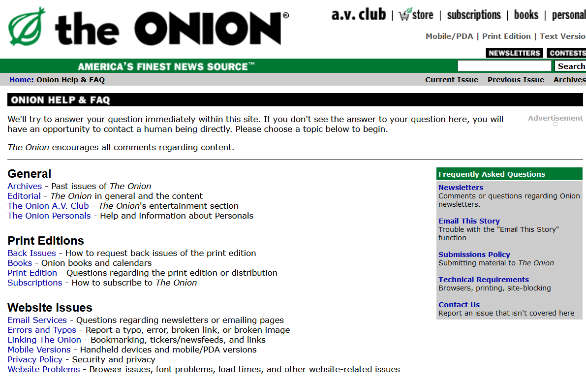 The Onion  America's Finest News Source.