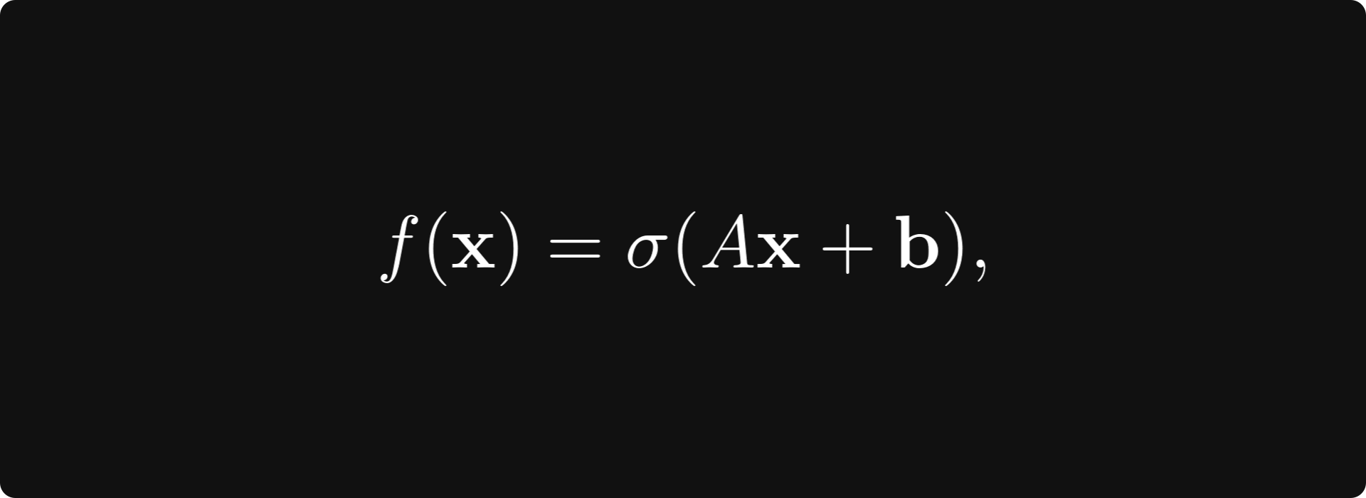 Linear Layer Formula