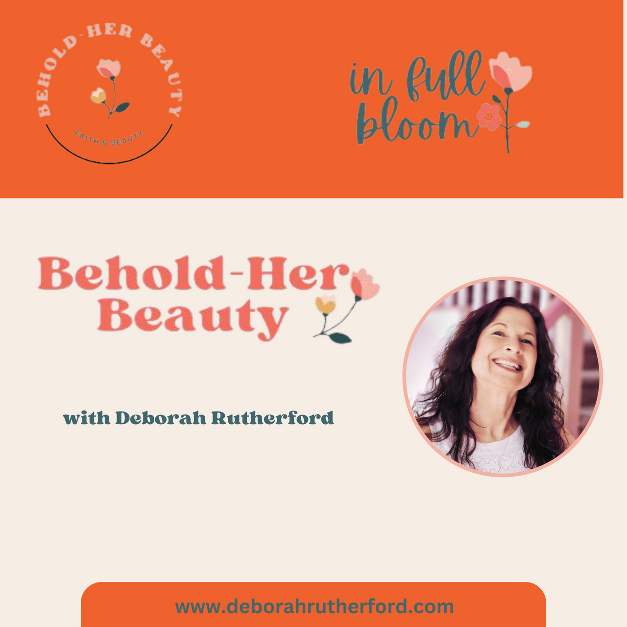 Deborah Rutherford with Behold-Her Beauty logo