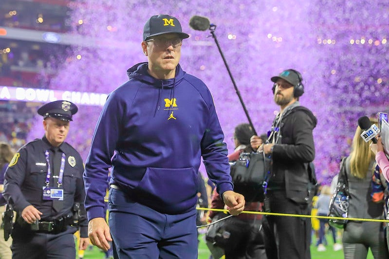 Michigan's Jim Harbaugh might want to think again about bolting