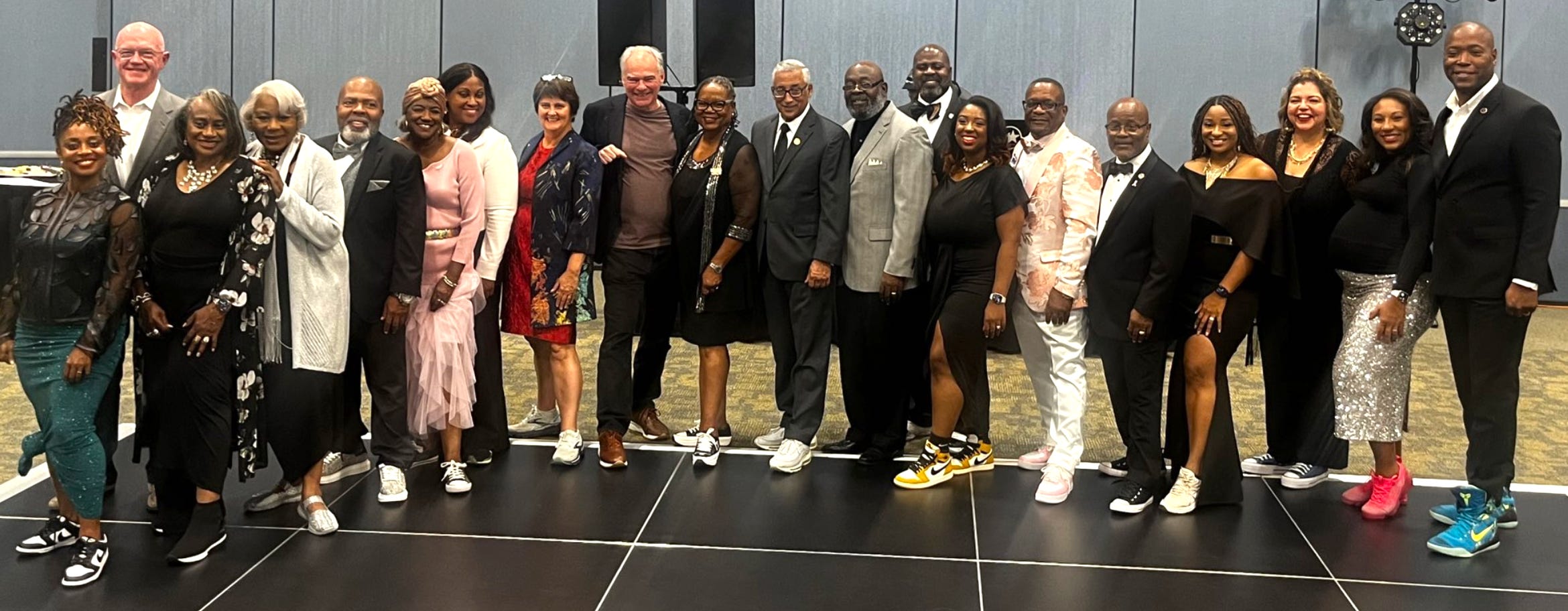 JD Spain, Jay Jones at Arlington HarrisWalz Event; Sneaker Ball