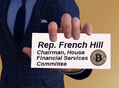 Congressman Hill To Head House Financial Services Committee