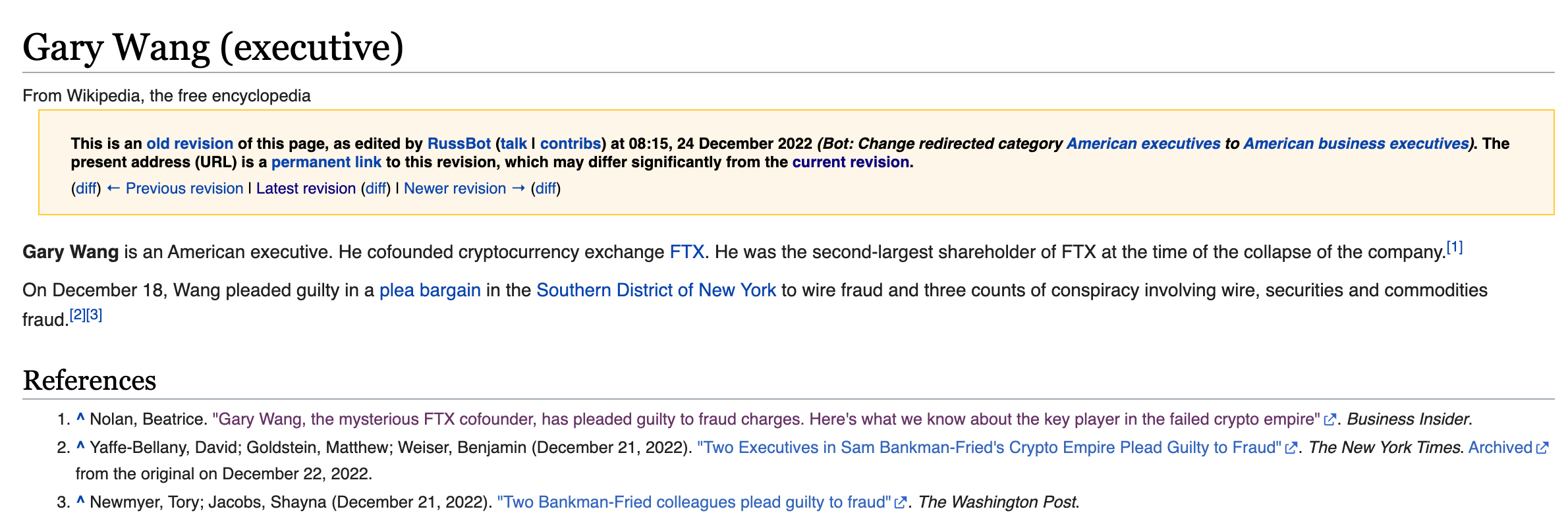 a screenshot of gary wang's wikipedia page when i first saw it
