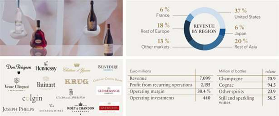 Revenue of the LVMH Group by segment worldwide 2022