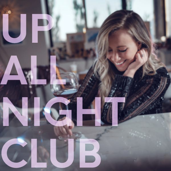 Up All Night Club by Kate Kennedy logo